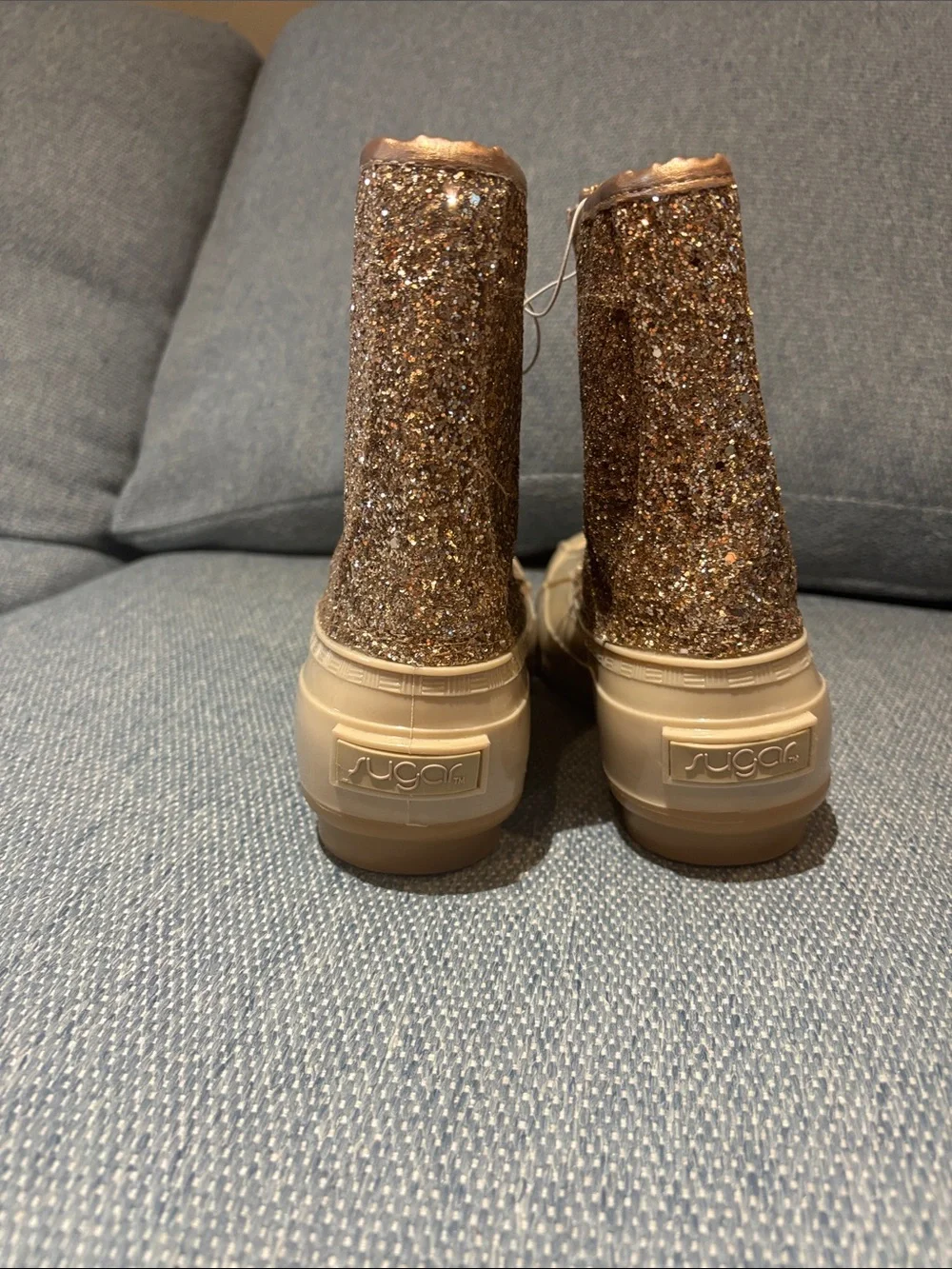Sugar Skylar glitter duck boots women’s 10